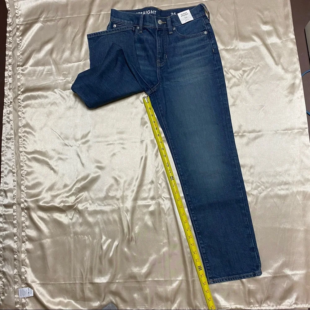 New J. Crew High Rise Classic Straight Leg Jeans Blue Denim Women’s Size 26 - Picture 8 of 15